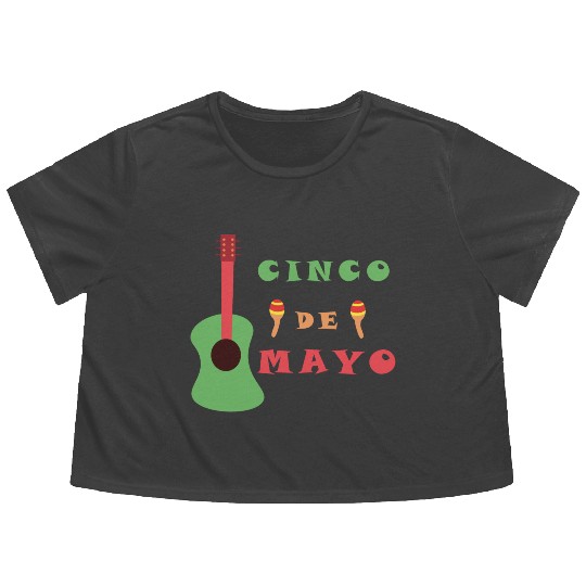 Fiesta Like a Rock Star in Our Cinco de Mayo Guita Flowy Cropped Tees