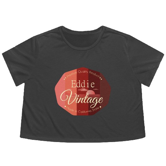 Eddie First Name Vintage Flowy Cropped Tees