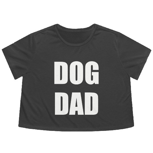 DOG DAD - cute dog Flowy Cropped Tees