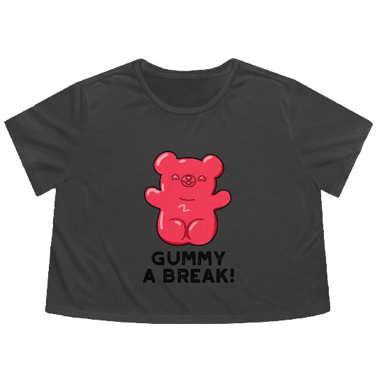 Gummy A Bread Cute Candy Flowy Cropped Tees