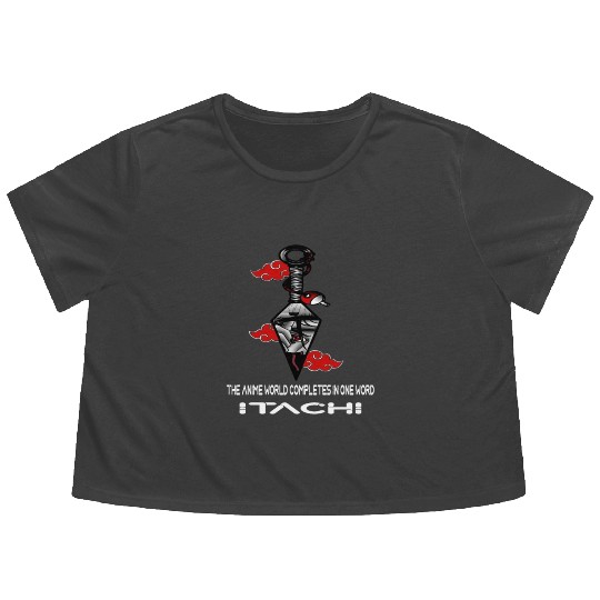 The anime world completes in one word Itachi Flowy Cropped Tees