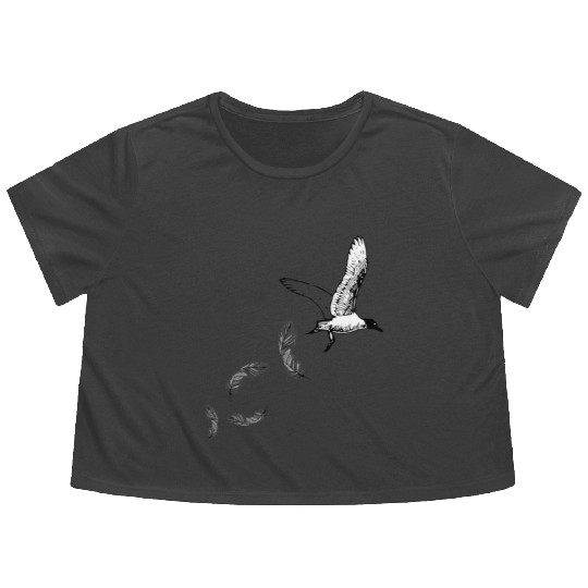 hummingbird parrot owl wing feather pigeon sparoow Flowy Cropped Tees