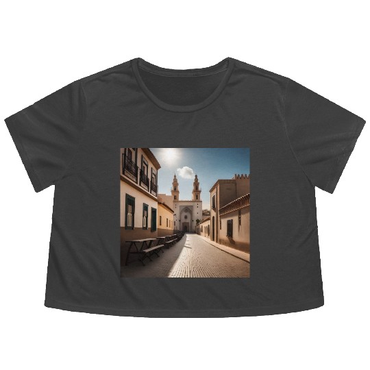Fantasy pictures ,town Morocco ,city casablanca Flowy Cropped Tees