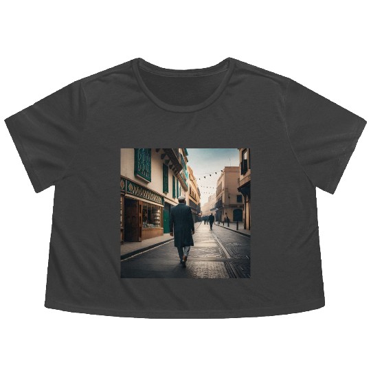 Fantasy pictures ,town Morocco ,city casablanca Flowy Cropped Tees