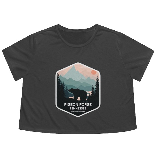 Pigeon Forge Great Smoky Mountains Flowy Cropped Tees