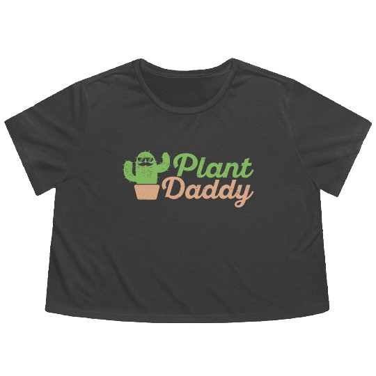 Plant Lover Dad Gardening Plants Gardener Flowy Cropped Tees