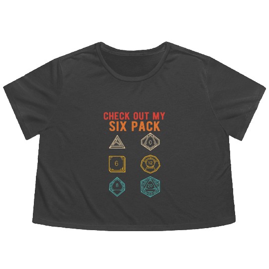 Check Out My Six Pack Flowy Cropped Tees