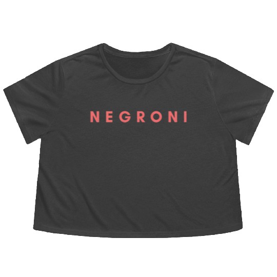Negroni Cocktail Bartender Drink Stylish Party Ape Flowy Cropped Tees