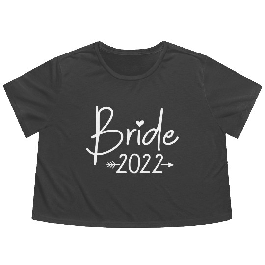 Bride 2022 For Wedding Or Bachelorette Party Flowy Cropped Tees