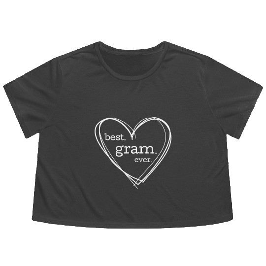Best Gram Ever National Grandparents Day Flowy Cropped Tees