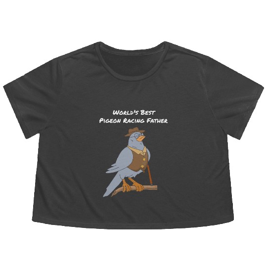 Pigeon Racing Gifts Men Father Father's Day Pigeon Flowy Cropped Tees