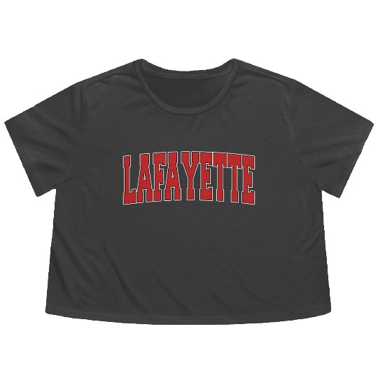 Lafayette La Louisiana Varsity Style Usa Sports Flowy Cropped Tees