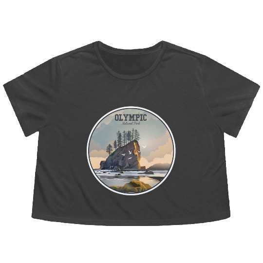 Olympic National Park Flowy Cropped Tees