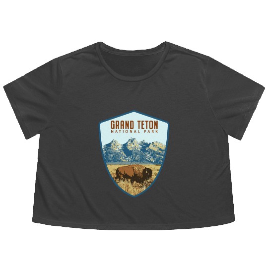 Grand teton national park Flowy Cropped Tees
