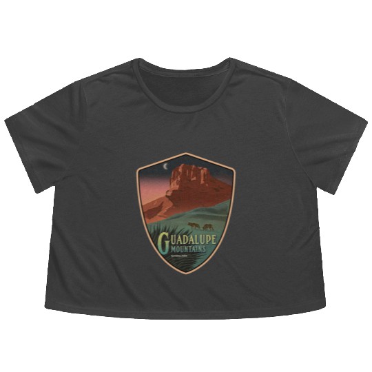 guadalupe mts national park Flowy Cropped Tees