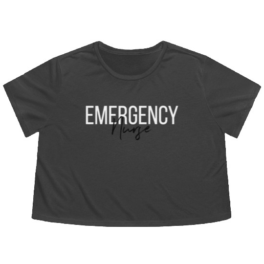 Er Nurse Emergency Room Nurse Registered Nurse Flowy Cropped Tees