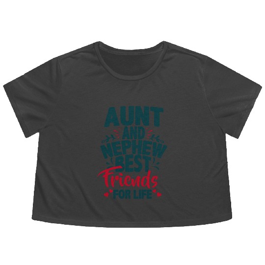 Aunt And Nephew Best Friends Flowy Cropped Tees