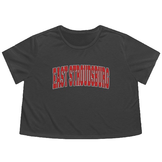 East Stroudsburg Pa Pennsylvania Varsity Style Usa Flowy Cropped Tees