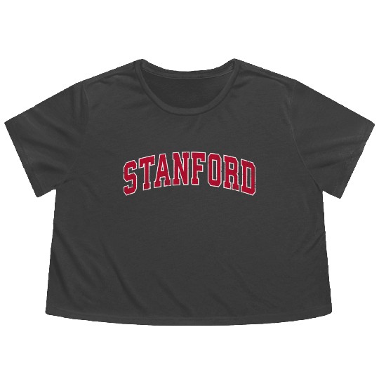 Stanford California Ca Sports Red Flowy Cropped Tees