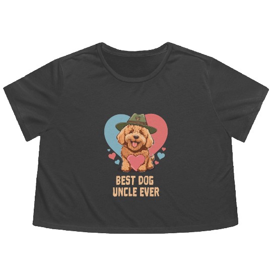 Best Dog Uncle Ever Goldendoodle Dog Dad Cute Dog Flowy Cropped Tees