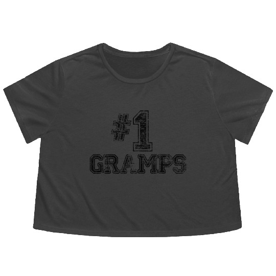 1 Gramps Number One Sports Father'S Day Flowy Cropped Tees