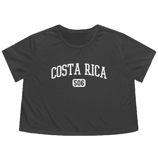 506 Costa Rica Country Area Code Costa Rican Pride Flowy Cropped Tees