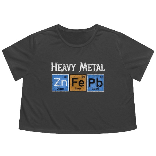 Periodic Table Of Elements Chemistry Fun Flowy Cropped Tees