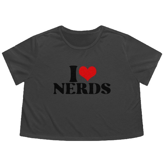 i love nerds Flowy Cropped Tees