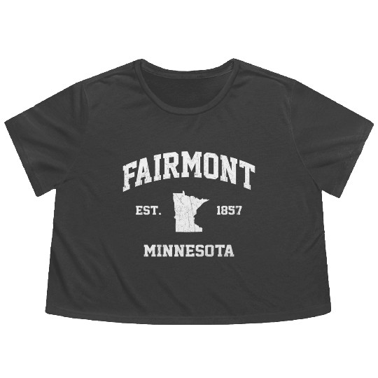 Fairmont Minnesota Mn State Athletic Style Flowy Cropped Tees