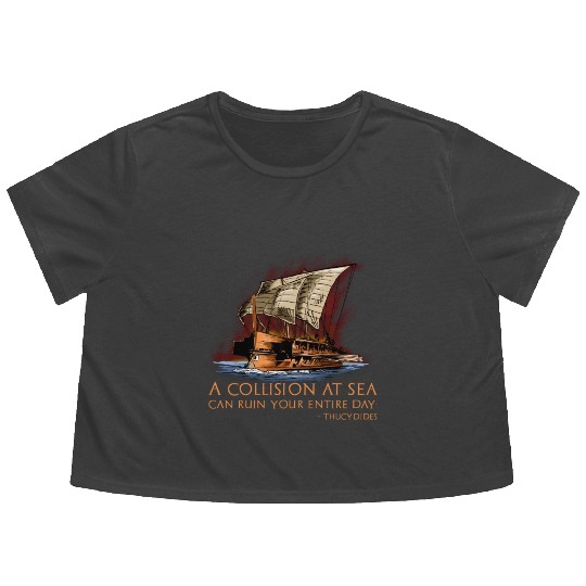 Ancient Greek Historian Thucydides Quote Athenian Flowy Cropped Tees