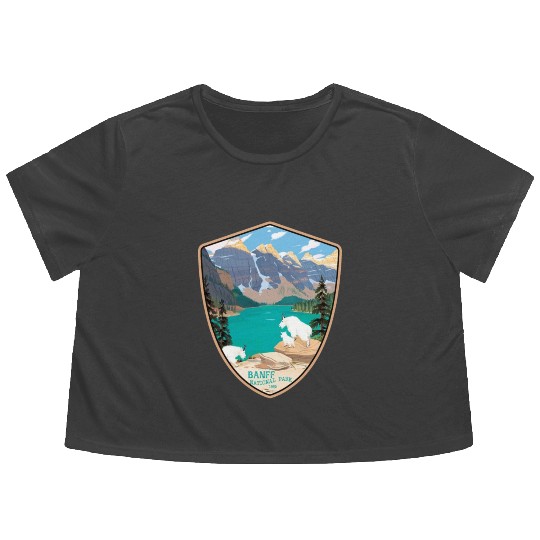 Banff national park Flowy Cropped Tees