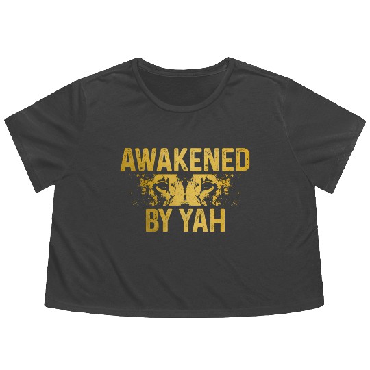 Israelite Hebrew Awakened By Yah Israel Lion Of Ju Flowy Cropped Tees
