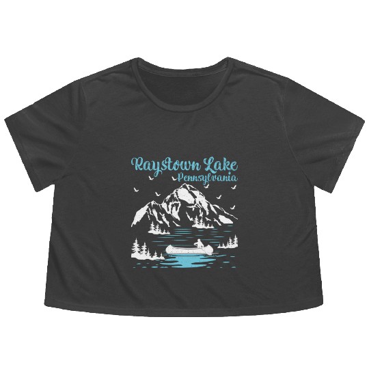 Summer Vacation Pennsylvania Raystown Lake Flowy Cropped Tees