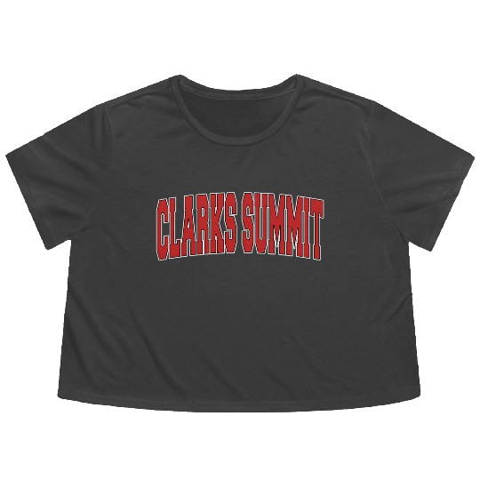 ClarSummit Pa Pennsylvania Varsity Style Usa Sport Flowy Cropped Tees