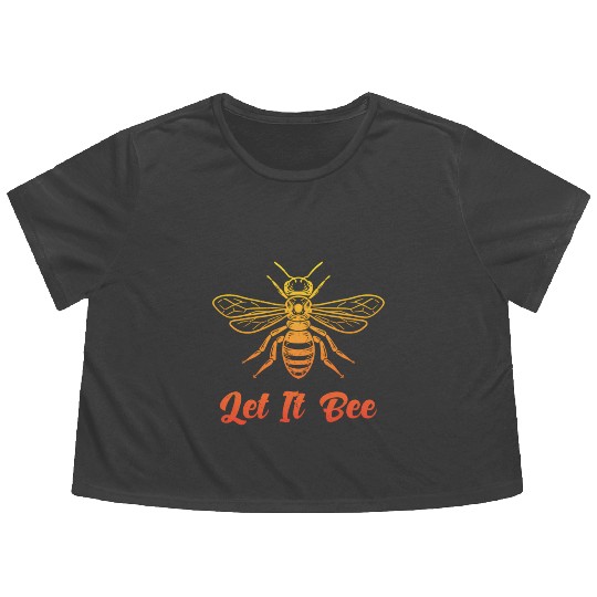Beekepeer Let It Bee Beekepping Bumblebee Nature Flowy Cropped Tees