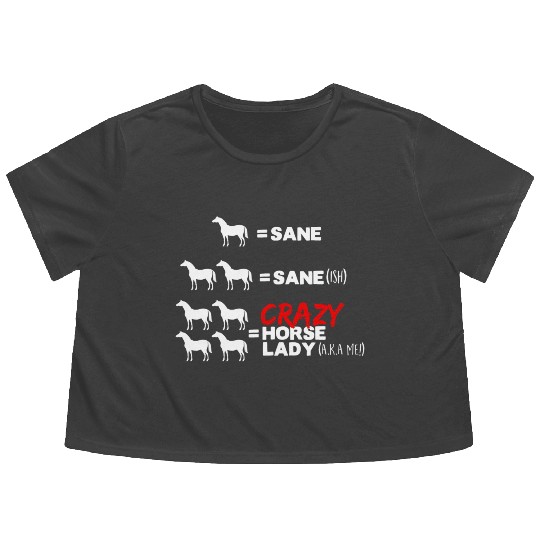 Crazy Horse Lady Flowy Cropped Tees