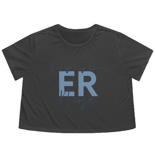 Er Nurse Emergency Room Nurse Registered Nurse Flowy Cropped Tees