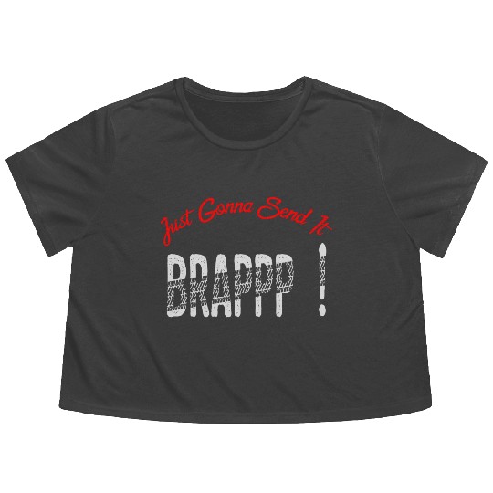 Just Gonna Send It Motocross Dirt Bike Snowmobile Flowy Cropped Tees