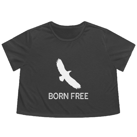Born Free Flying Eagle Flowy Cropped Tees