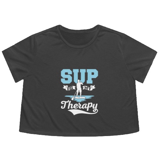SUP Is My Therapy Stand Up Paddle Board Flowy Cropped Tees