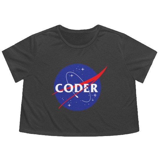 Coder Computer Science Programmer Software Flowy Cropped Tees