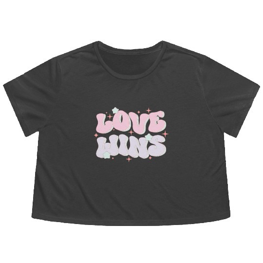 Love Wins, LGBT Pride Month Flowy Cropped Tees
