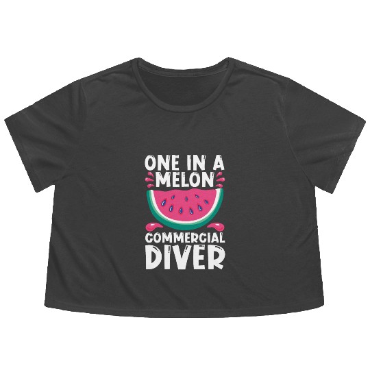 Diving Diver Melon Commercial Diving Flowy Cropped Tees