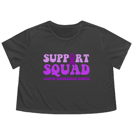 In May We Wear Purple Lupus Awareness Month Flowy Cropped Tees
