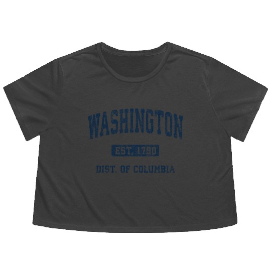 Washington Dc Athletic Sports Flowy Cropped Tees