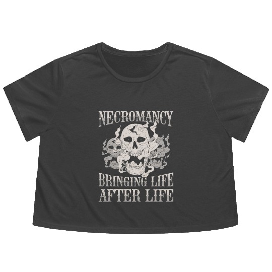 Necromancy Bringing Life After Life Necromancer Flowy Cropped Tees