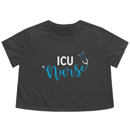 Intensive Care Unit Nurse Icu Nurse Flowy Cropped Tees
