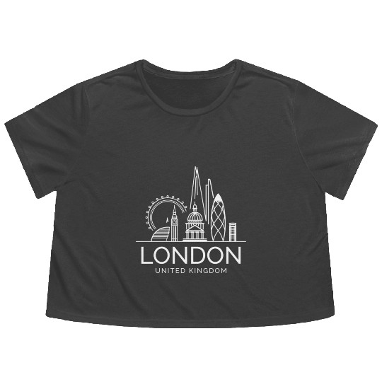 London United Kingdom City yline Flowy Cropped Tees