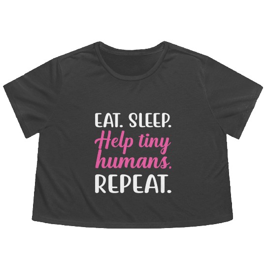 Occupational Therapy Pediatric Ot Ota Eat Sleep Flowy Cropped Tees