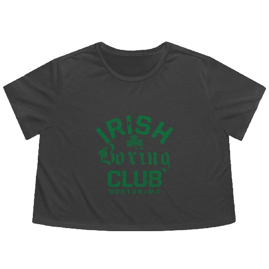 Irish Bong Club Boston Massachusetts Flowy Cropped Tees